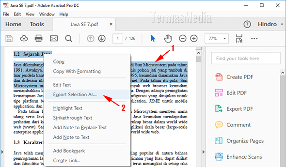 Mengkonversi Atau Mengubah Bagian Tertentu Dokumen PDF Ke Microsoft