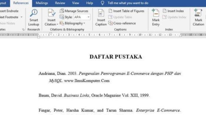 10 Cara Membuat Daftar Pustaka Pakai Microsoft Word - TribunnewsWiki com 10 Cara Membuat Daftar Pustaka Pakai Microsoft Word - TribunnewsWiki com