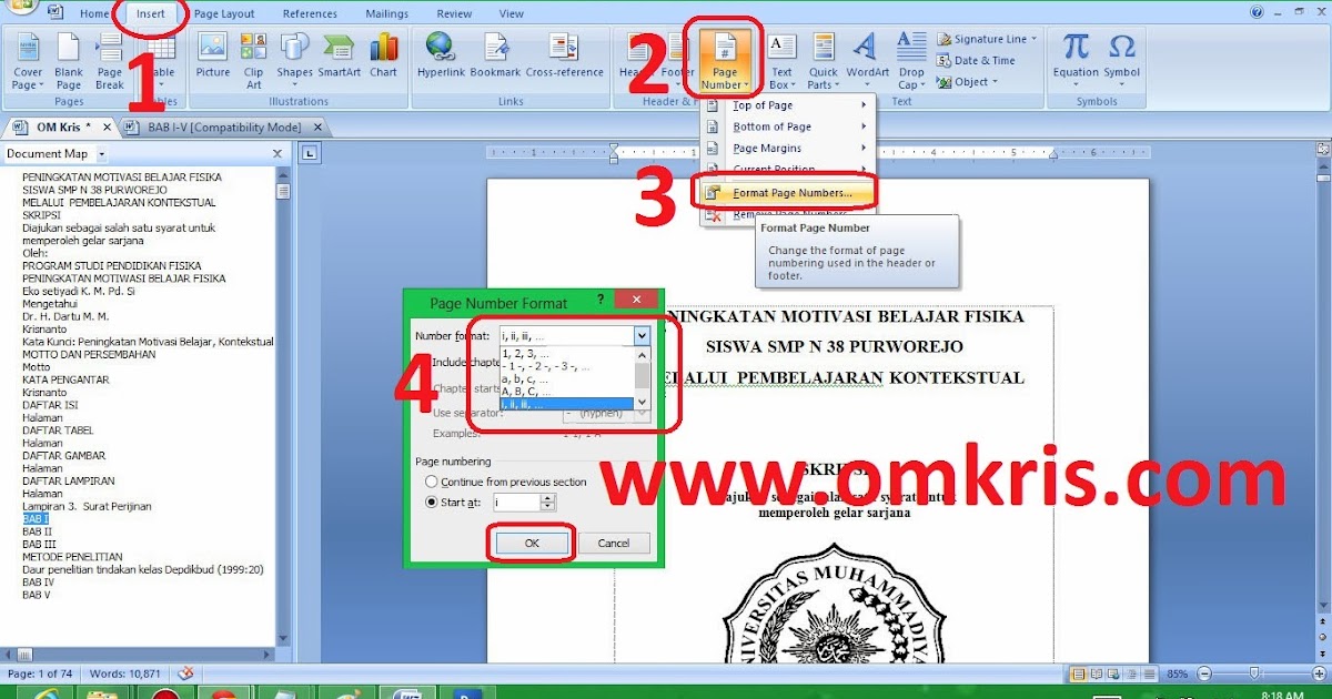 Tutorial Cara Mudah Membuat Nomor Halaman di Word - LKomBis Tutorial Cara Mudah Membuat Nomor Halaman di Word - LKomBis