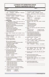 40 Soal Pilihan Ganda Bahasa Indonesia Kelas 4 SD dan Pembahasannya