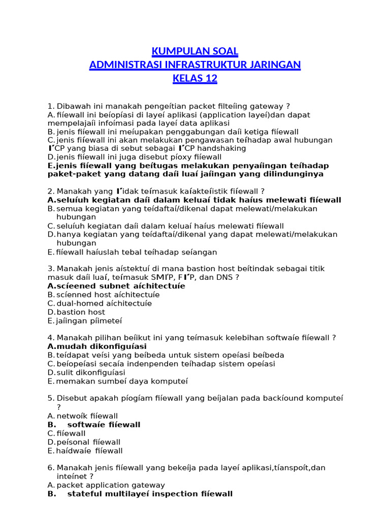 5 Contoh Soal Essay Administrasi Sistem Jaringan Kelas 12 Semester 1 yang Wajib Kamu Kuasai