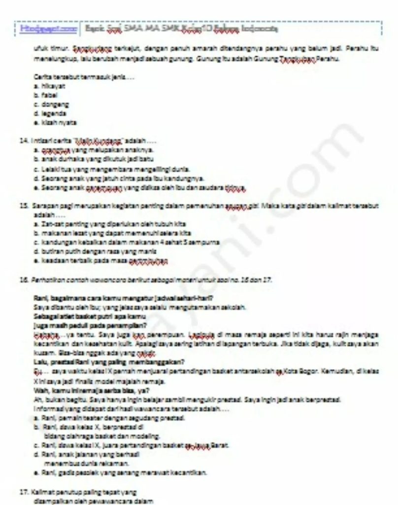 5 Contoh Soal Essay Bahasa Indonesia Kelas 10 Semester 1 K13 Bab 2 yang Wajib Kamu Kuasai di 2026