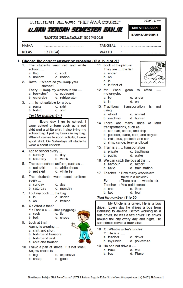 5 Contoh Soal Essay Bahasa Inggris Kelas X Semester 1 yang Sering Muncul di STS 2026 5 Contoh Soal Essay Bahasa Inggris Kelas X Semester 1 yang Sering Muncul di STS 2026