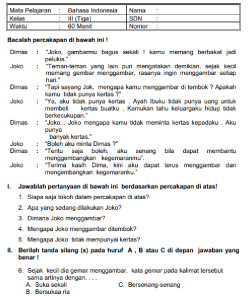 Soal Ujian Bahasa Indonesia Kelas 4 - Dunia Sosial