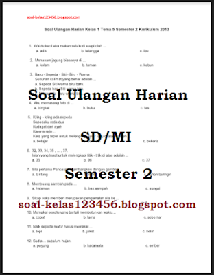 Rahasia Menguasai Contoh Soal Ulangan Harian Tema 5 Kelas 1 SD Sebelum Ujian Dimulai