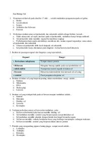 Soal Biologi Kelas 11 Semester 1 Dalchaebi