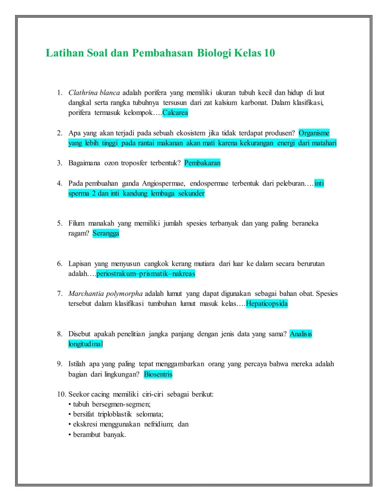 Ternyata Ini Dia Contoh Soal Essay Biologi Kelas 10 Semester 1 yang Sering Muncul di Ujian Ternyata Ini Dia Contoh Soal Essay Biologi Kelas 10 Semester 1 yang Sering Muncul di Ujian
