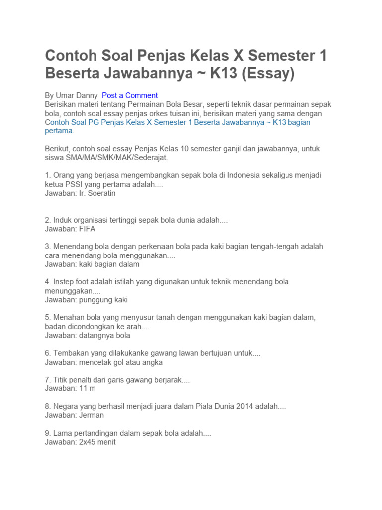 Ternyata Ini Dia 5 Contoh Soal Essay Bahasa Indonesia Kelas X Semester 1 yang Sering Muncul di Sumatif 2026 Ternyata Ini Dia 5 Contoh Soal Essay Bahasa Indonesia Kelas X Semester 1 yang Sering Muncul di Sumatif 2026