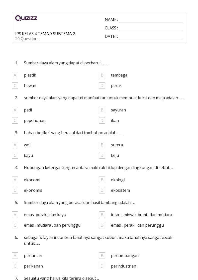 10 Contoh Soal Tema 9 Kelas 4 Subtema 2 yang Terbukti Membantu Siswa Sukses Sebelum Ujian 10 Contoh Soal Tema 9 Kelas 4 Subtema 2 yang Terbukti Membantu Siswa Sukses Sebelum Ujian