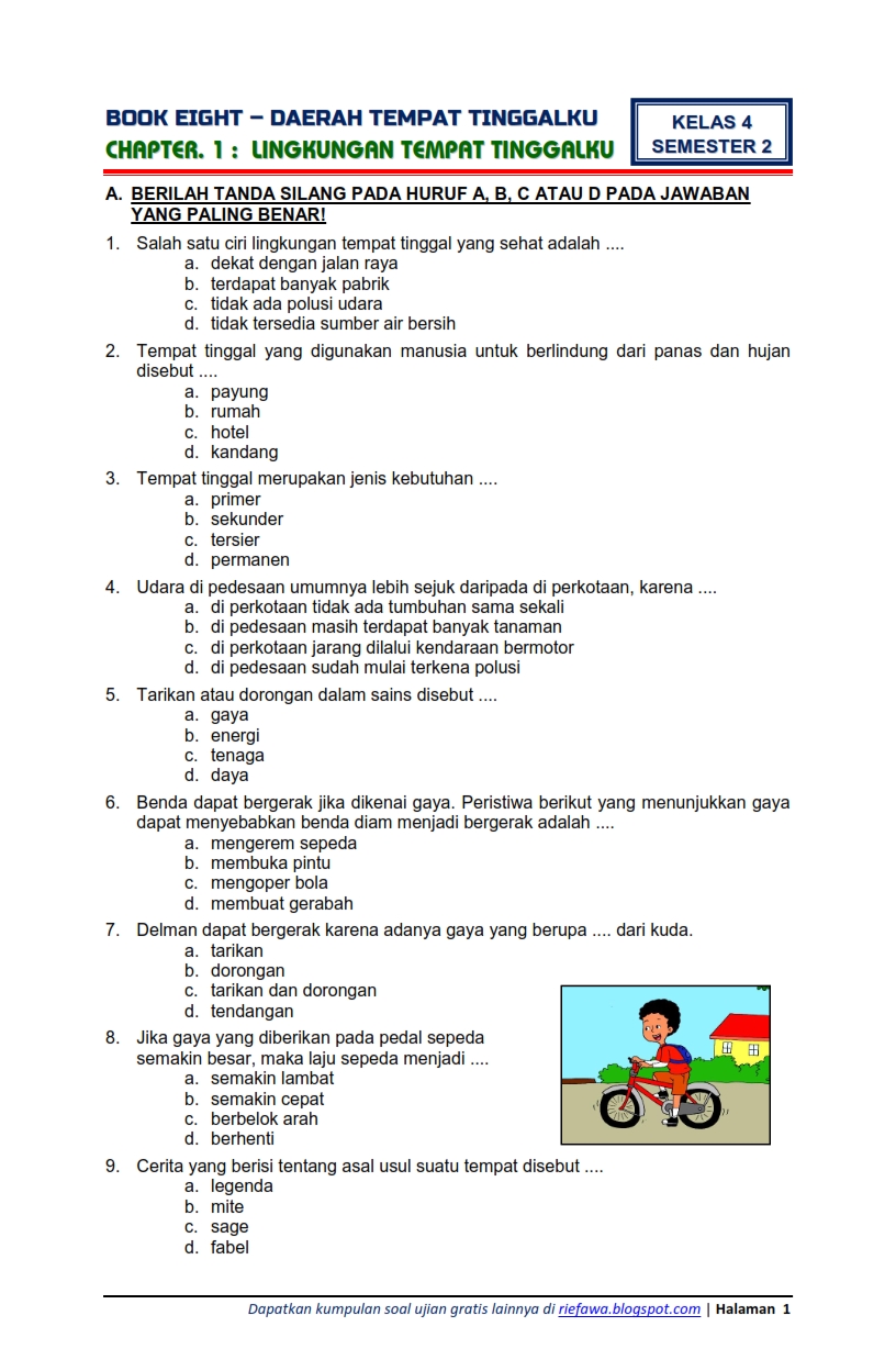 Terbukti! 5 Contoh Soal Tema 8 Subtema 1 Kelas 4 Semester 2 yang Mudah Dipahami Sekarang