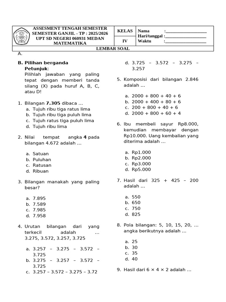 Rahasia Lulus Nilai Sempurna Melalui Kumpulan soal soal ujian kelas 4 sdkurikulum 2013 mata pelajaran matematika