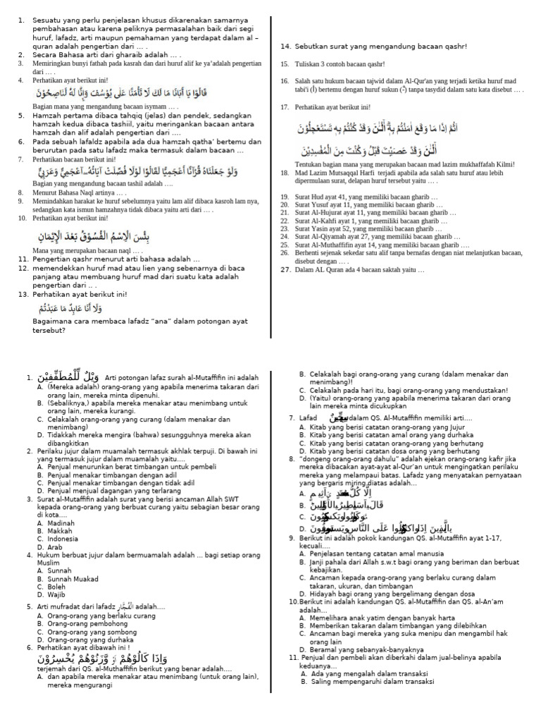 Rahasia Skor Sempurna Soal Al-Qur’an Kelas 9 Semester 1 KTSP Tentang Semangat Keilmuan Rahasia Skor Sempurna Soal Al-Qur’an Kelas 9 Semester 1 KTSP Tentang Semangat Keilmuan