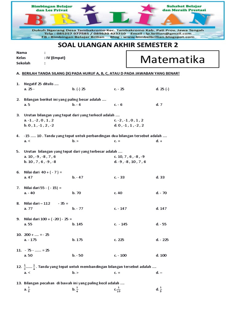 Rahasia Sukses Menjawab Soal Soal UAS Kelas 4 Semester 2 Agar Nilai Langsung Melonjak