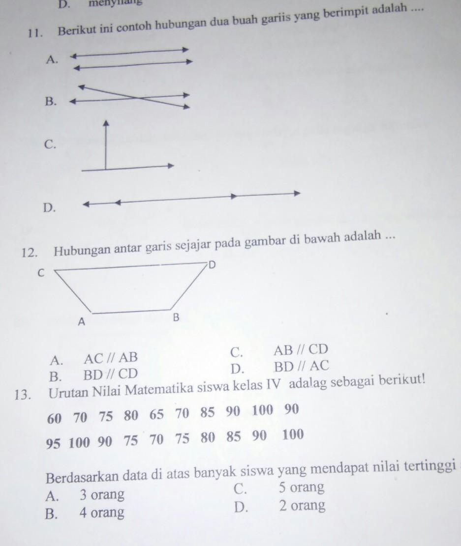 Wajib Tahu Bocoran Soal Soal UAS Matematika Hubungan Antar Garis Untuk Kelas 4 Ini Wajib Tahu Bocoran Soal Soal UAS Matematika Hubungan Antar Garis Untuk Kelas 4 Ini