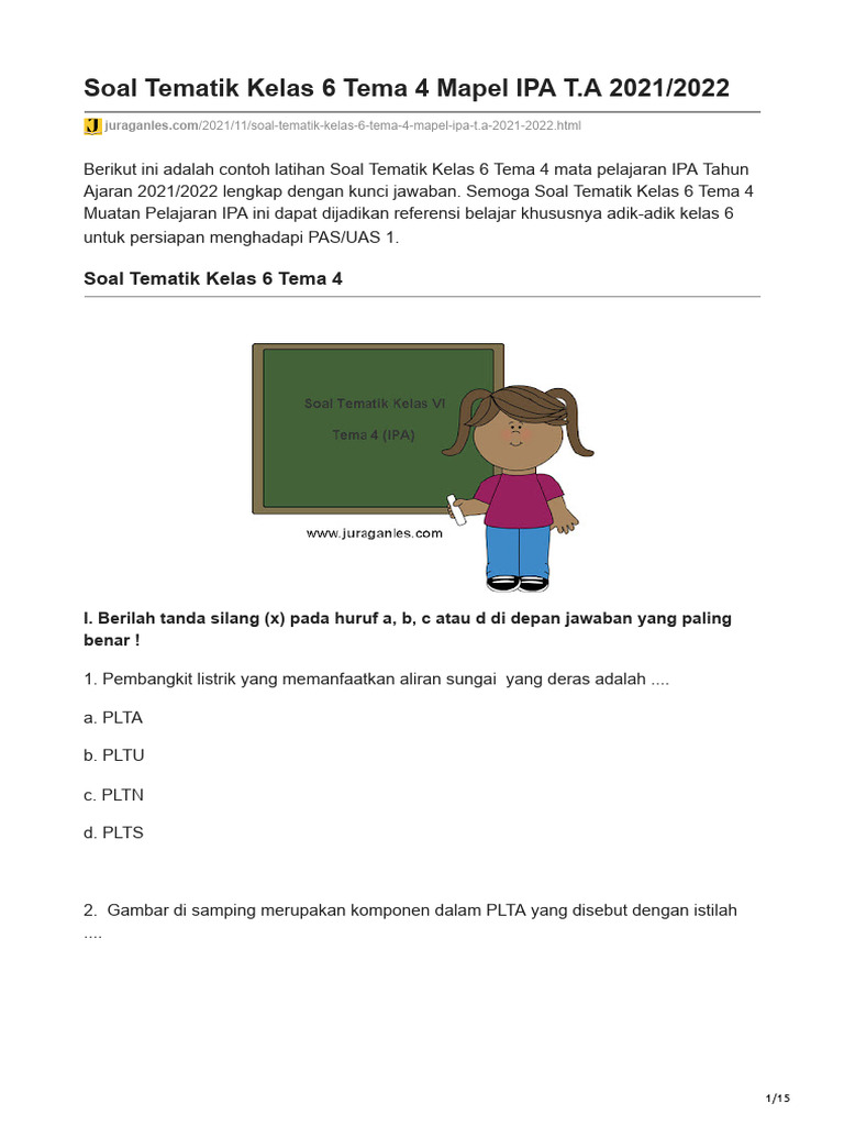 Wajib Tahu Contoh Soal Tematik Esay Tema 4 Kelas 6 Terbaru Agar Nilai Sempurna Wajib Tahu Contoh Soal Tematik Esay Tema 4 Kelas 6 Terbaru Agar Nilai Sempurna
