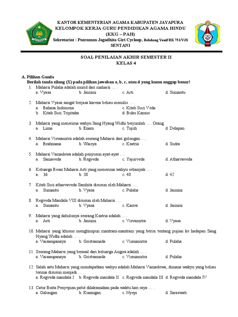 Wajib Tahu! Ini Bocoran Soal Soal Ujian Kelas 4 Semeter 2 Agar Nilai Langsung Melejit Wajib Tahu! Ini Bocoran Soal Soal Ujian Kelas 4 Semeter 2 Agar Nilai Langsung Melejit
